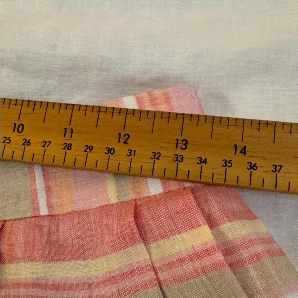 Perfect pink and peach Brooks Brothers linen skirt, womens size 2 - Picture 7 of 11
